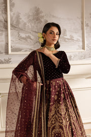 Maroon Parsa - 3Pc Formal Dress