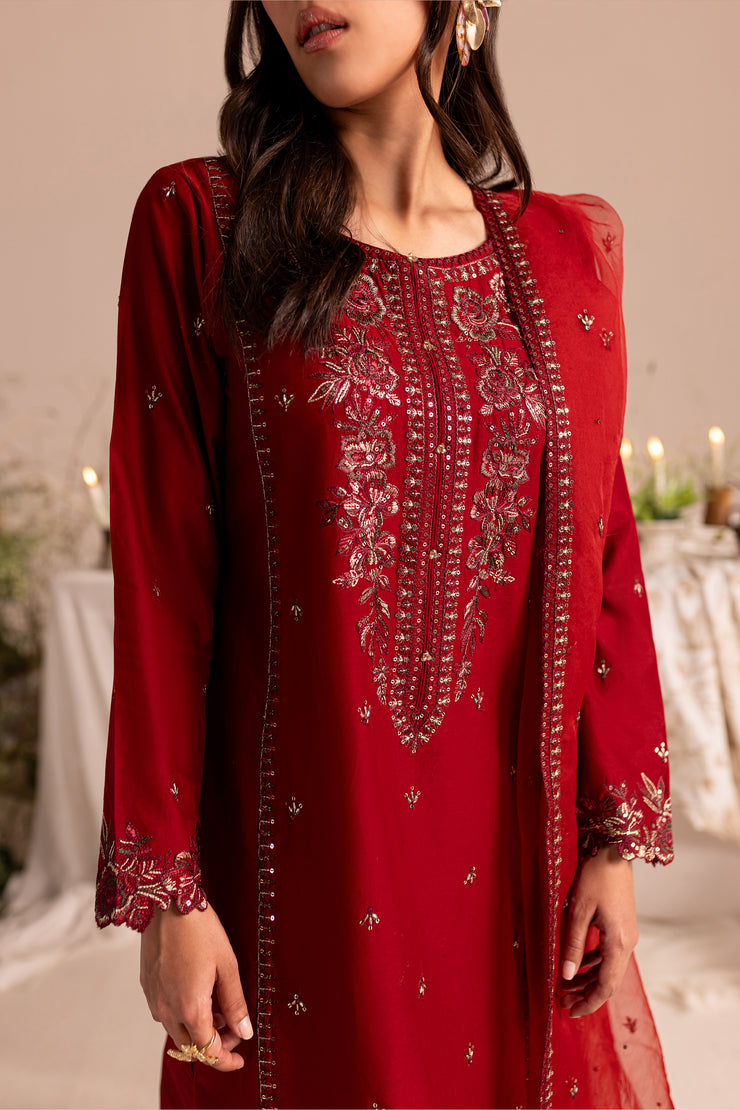 Veeha 3Pc - Embroidered Lawn Dress