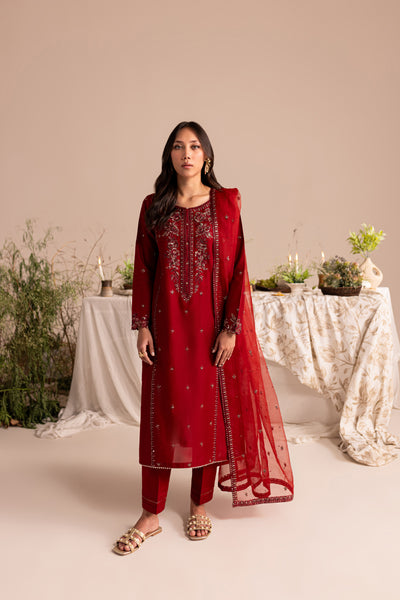 Veeha 3Pc - Embroidered Lawn Dress