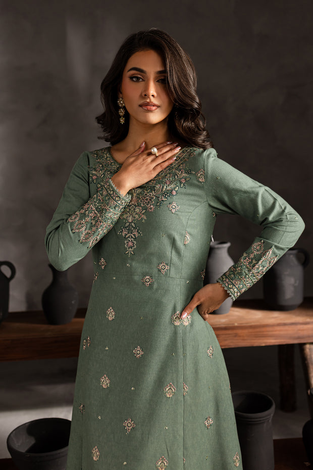 Robin 2Pc - Embroidered Karandi dress