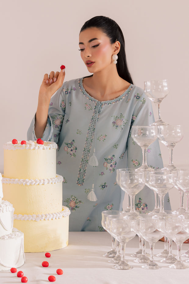 Sky Blush 2Pc - Embroidered Casual Pret