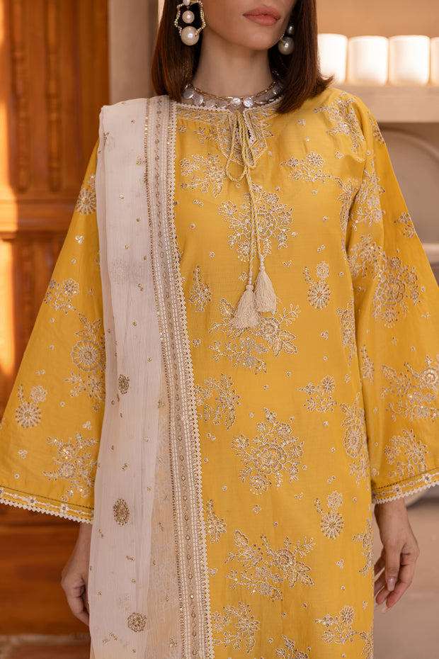 Aliea 3Pc - Embroidered Luxe Pret