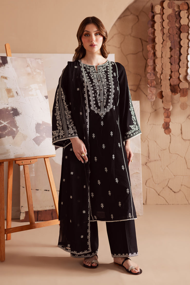 Starlight 3Pc - Embroidered Lawn Dress