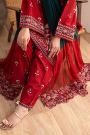 Alba 3Pc - Embroidered Solid Dress