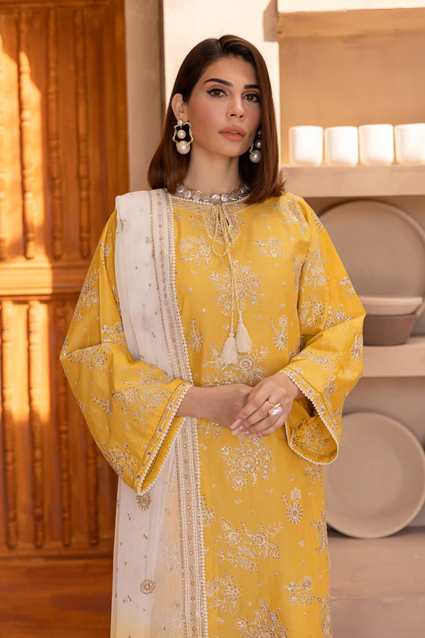 Aliea 3Pc - Embroidered Luxe Pret