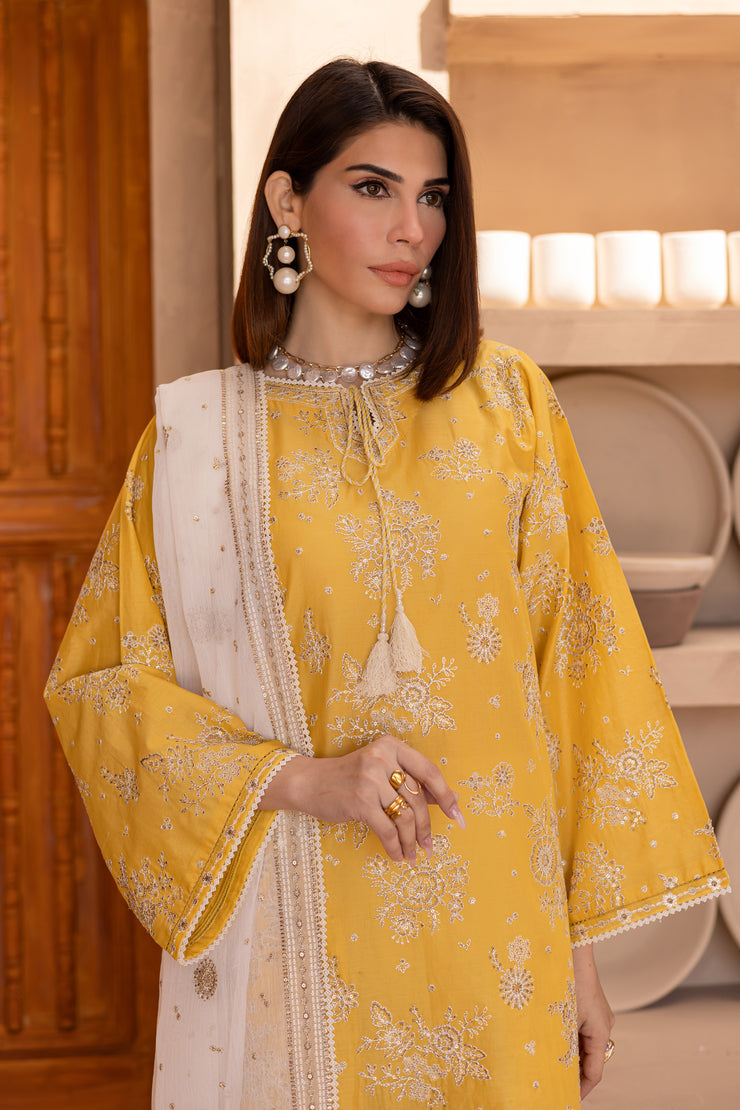 Aliea 3Pc - Embroidered Luxe Pret