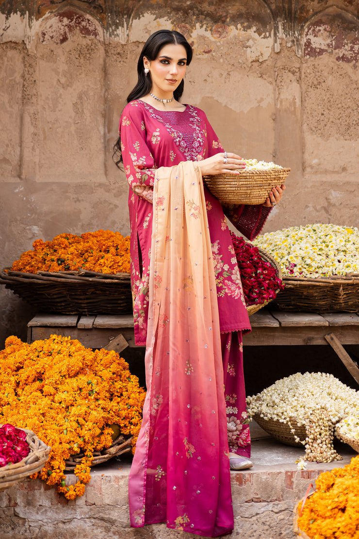 Bubble 3Pc- Printed Lawn Dress