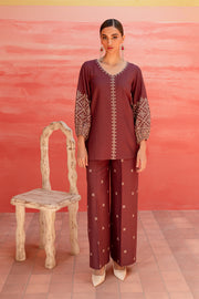 Cora Line 2Pc - Embroidered Khaddar Dress