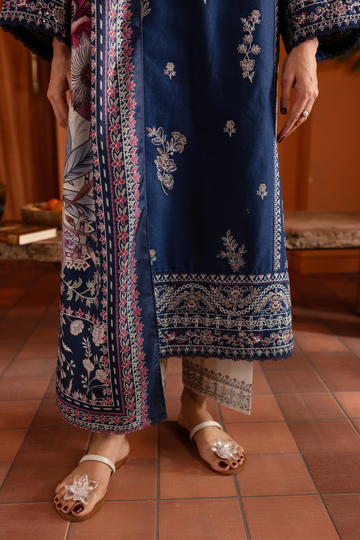 Sahil 3Pc - Embroidered Khaddar Dress