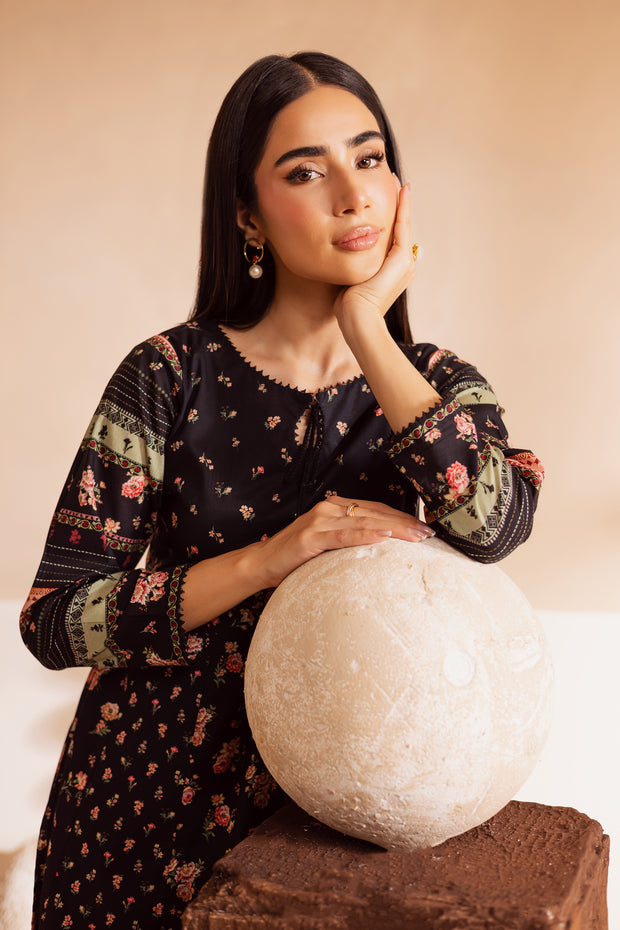 Black Bella 2Pc - Printed Lawn Dress