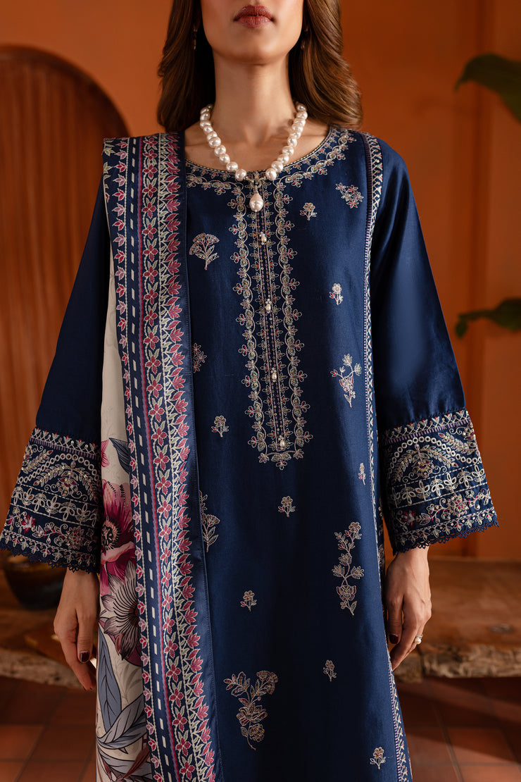 Sahil 3Pc - Embroidered Khaddar Dress