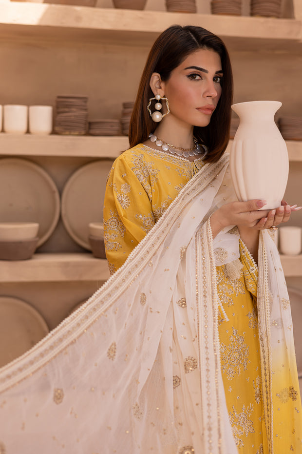 Aliea 3Pc - Embroidered Luxe Pret