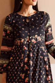 Black Bella 2Pc - Printed Lawn Dress