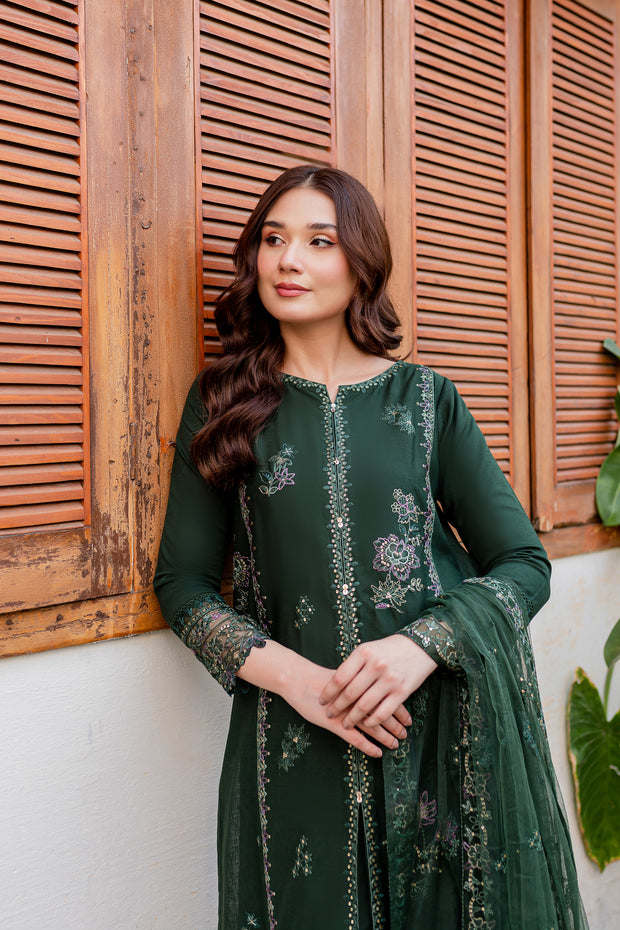 Maesha 3Pc - Embroidered Karandi Dress