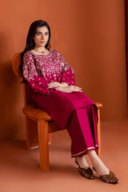 Cherry on top 2Pc - Embroidered Khaddar Dress