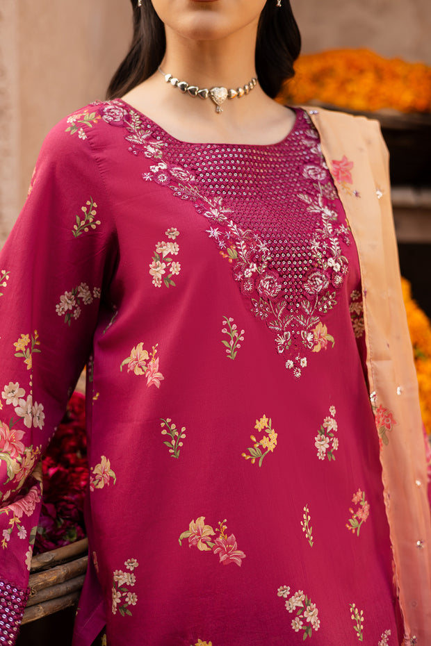 Bubble 3Pc- Printed Lawn Dress