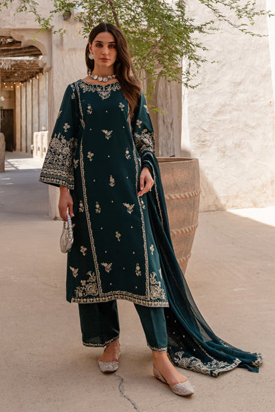 Enya 3Pc - Embroidered Khaddar Dress