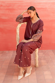 Cora Line 2Pc - Embroidered Khaddar Dress