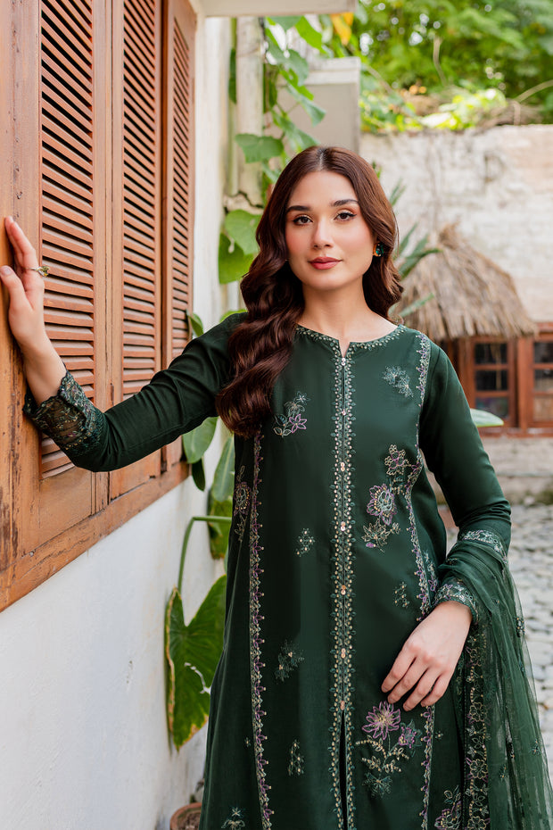 Maesha 3Pc - Embroidered Karandi Dress