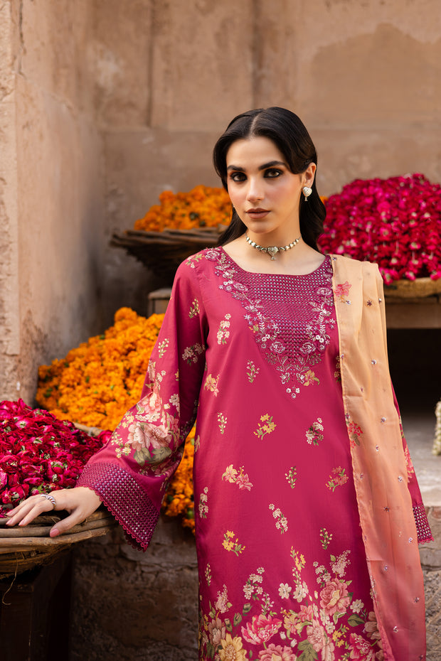 Bubble 3Pc- Printed Lawn Dress