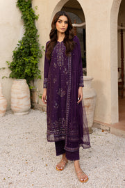 Mal 3Pc - Embroidered Khaddar Dress