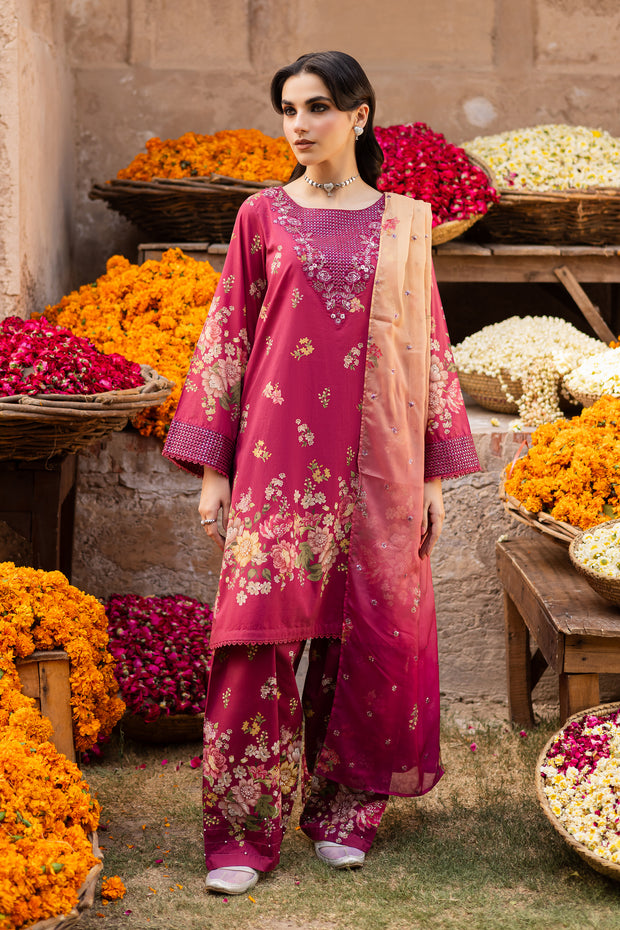 Bubble 3Pc- Printed Lawn Dress