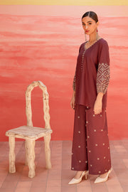 Cora Line 2Pc - Embroidered Khaddar Dress