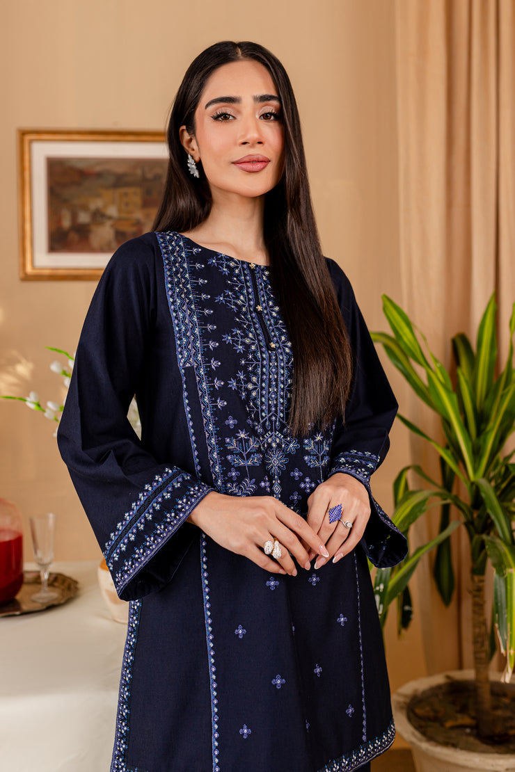 Arial 2Pc - Embroidered Karandi Dress
