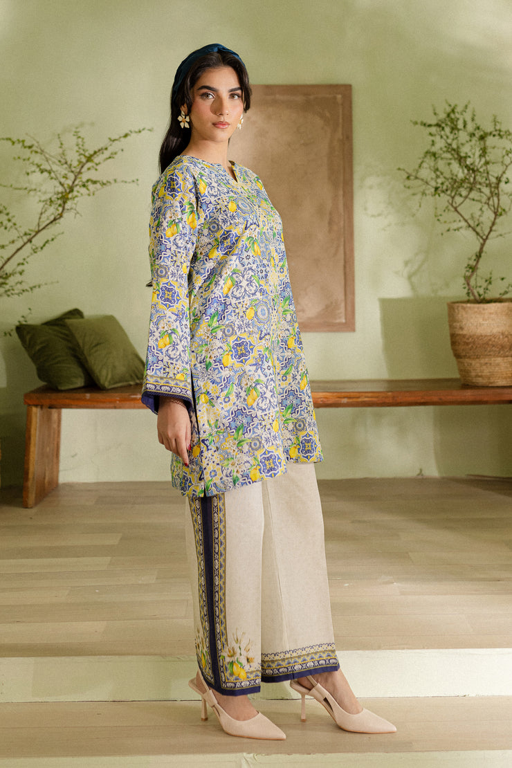 Bella 2Pc - Printed Khaddar Dress