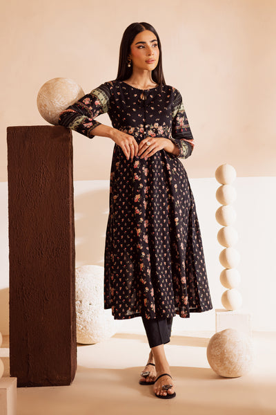 Black Bella 2Pc - Printed Lawn Dress