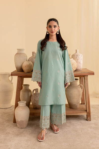 White Emerald 2Pc - Embroidered Lawn Dress