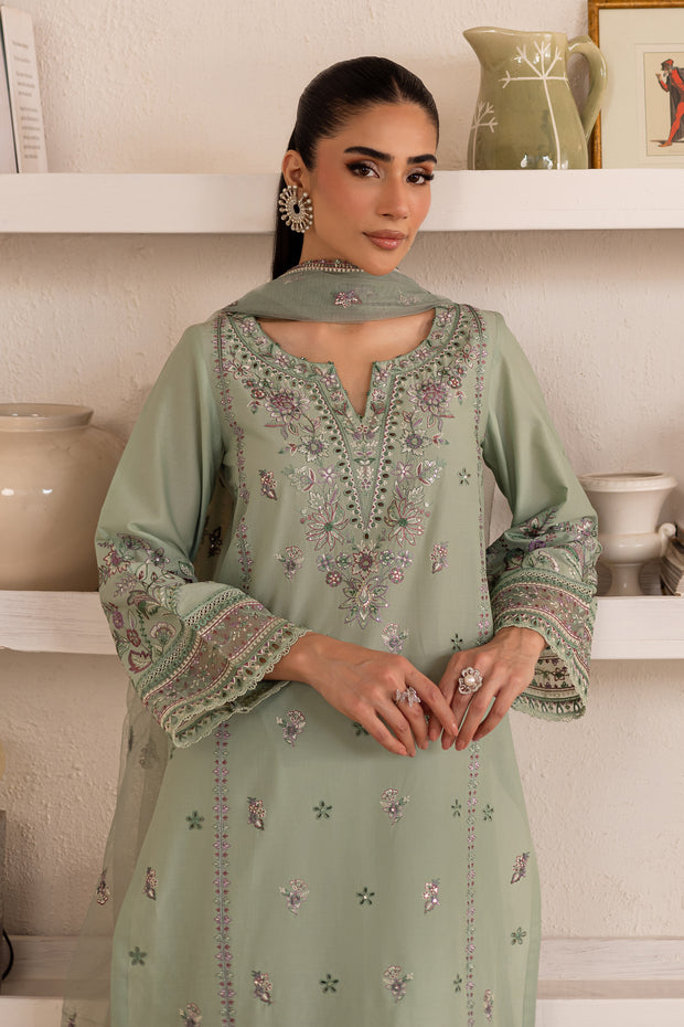 Arzou 3Pc - Embroidered Solid Dress