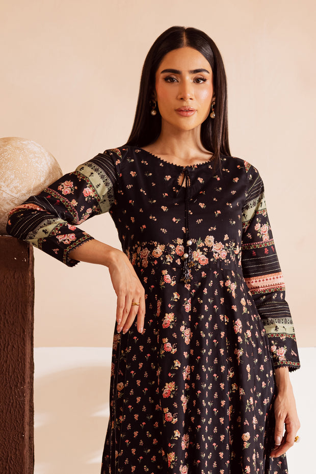 Black Bella 2Pc - Printed Lawn Dress