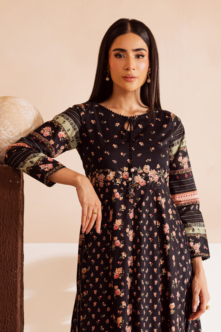 Black Bella 2Pc - Printed Lawn Dress
