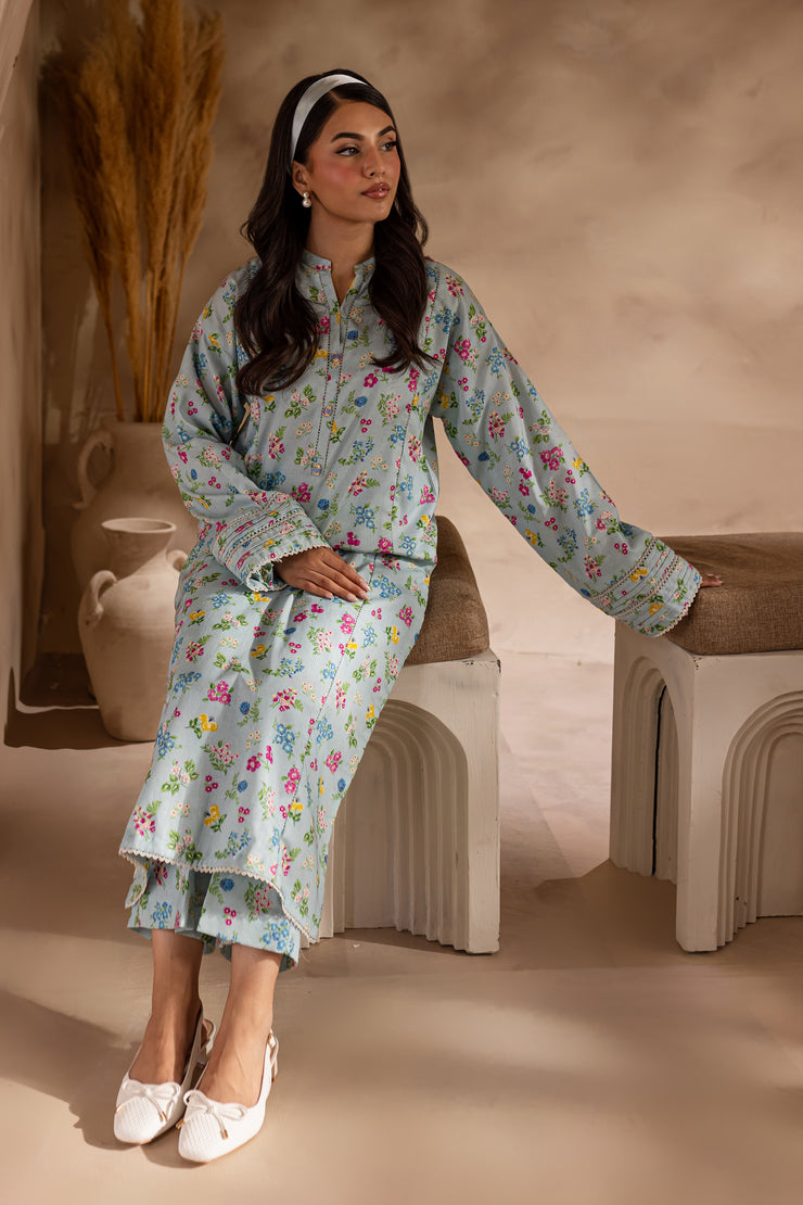 Floriana 2Pc - Printed Khaddar Dress