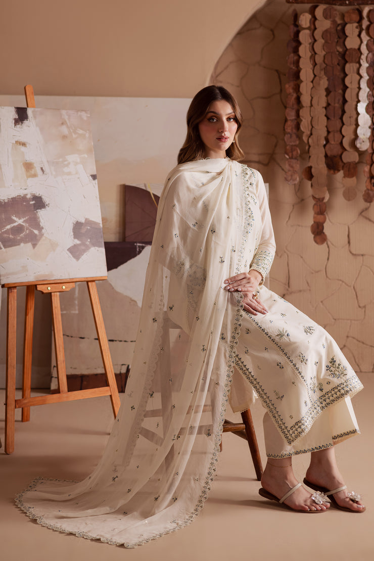 Jasmine 3Pc - Embroidered Lawn Dress