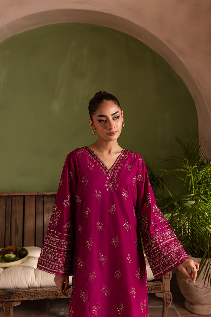 Nelsy 2Pc - Embroidered Lawn Dress