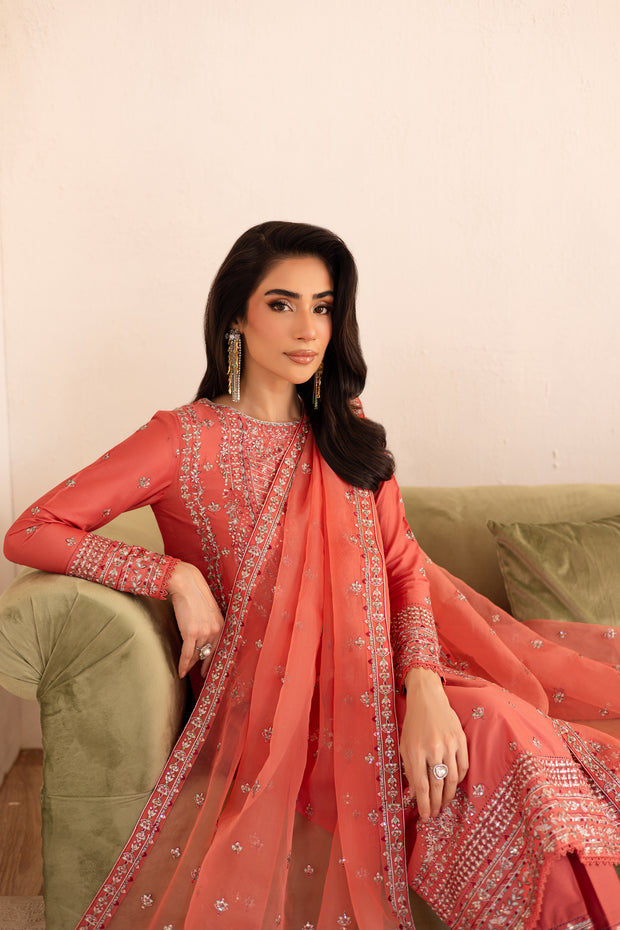 Fika 3Pc - Embroidered Solid Dress