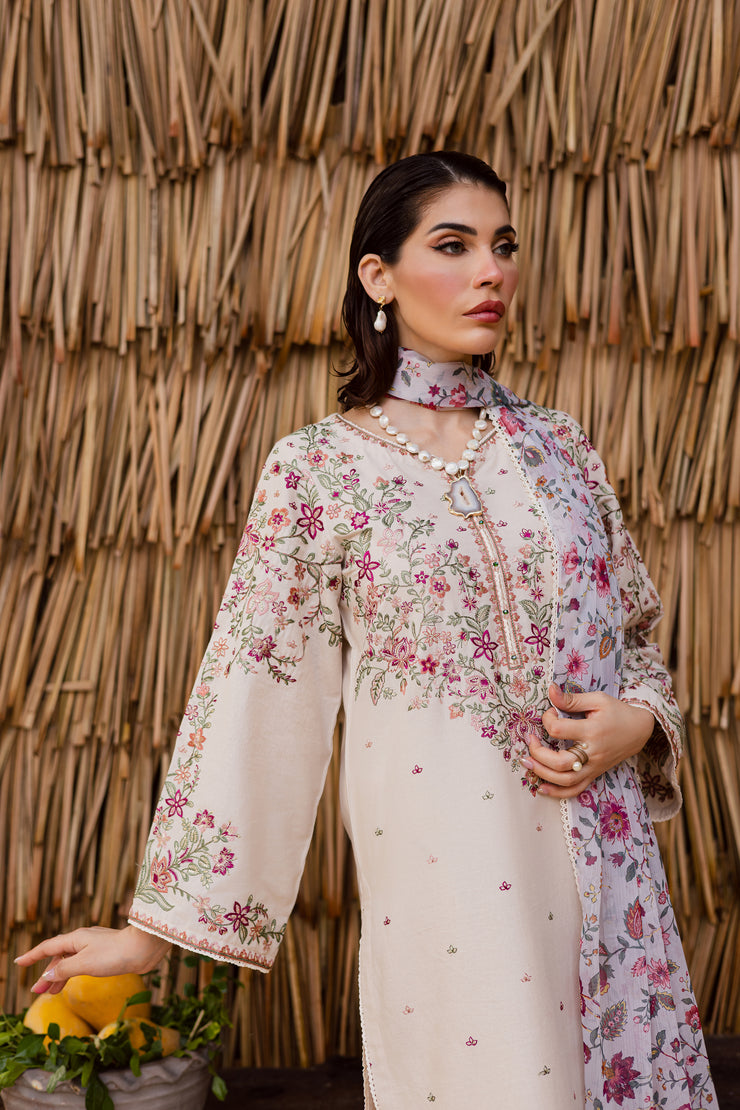 Timeless embroidered khaddar pret outfit