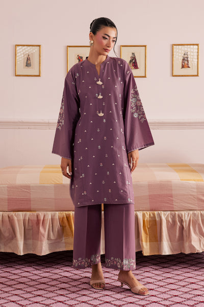 Violet Mist 2Pc - Embroidered Casual Pret