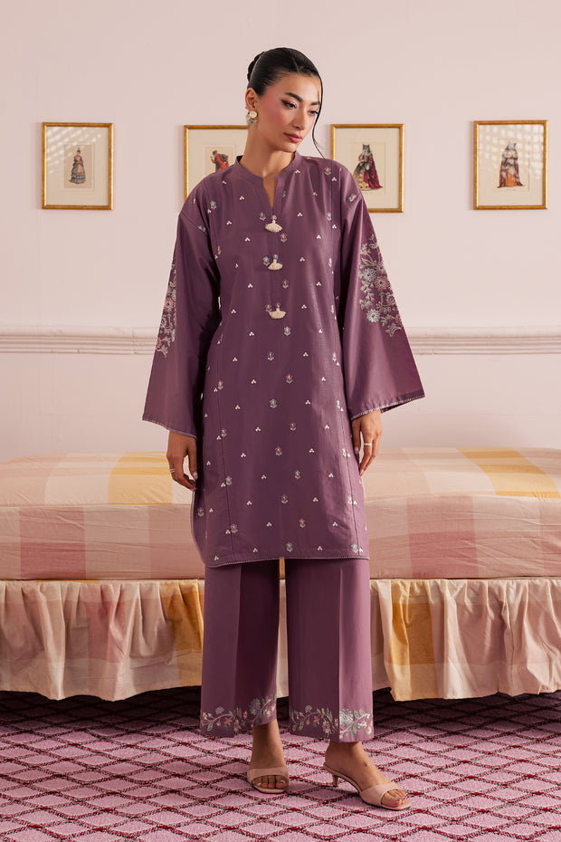 Violet Mist 2Pc - Embroidered Casual Pret