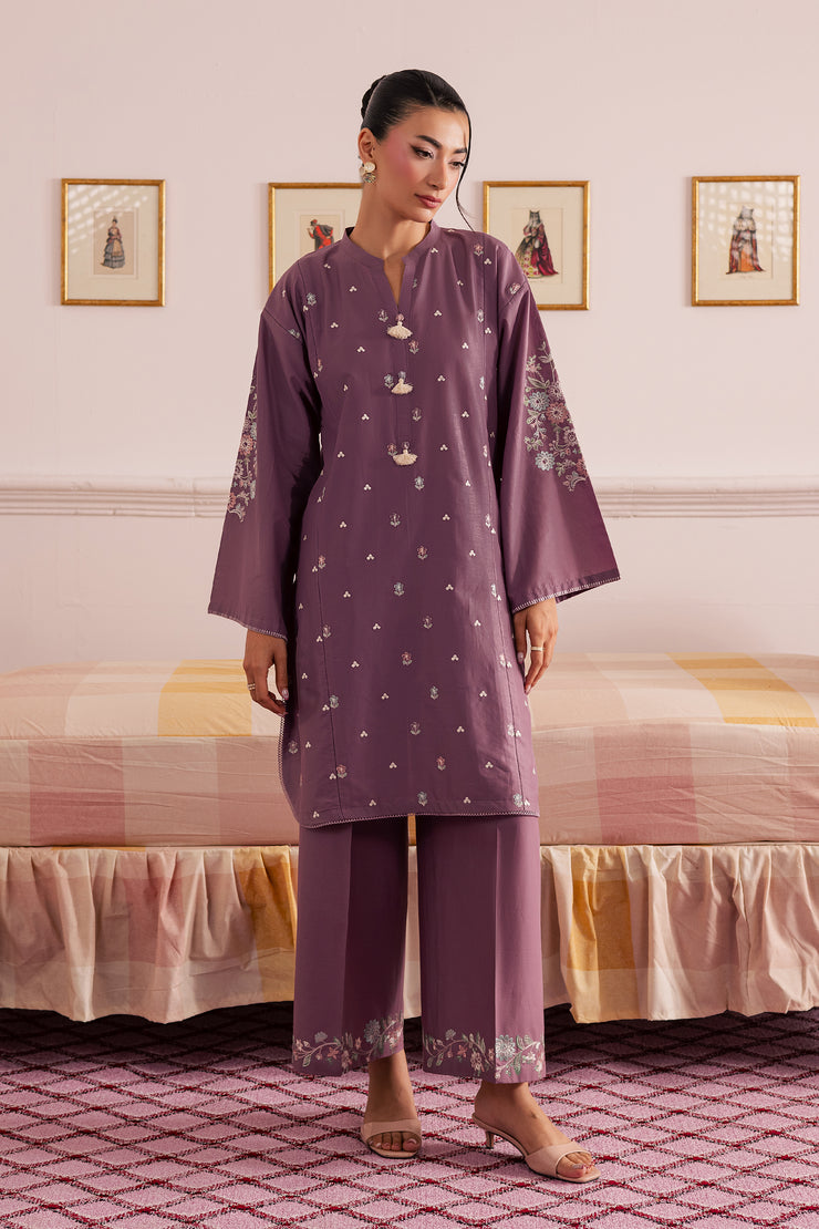 Violet Mist 2Pc - Embroidered Casual Pret