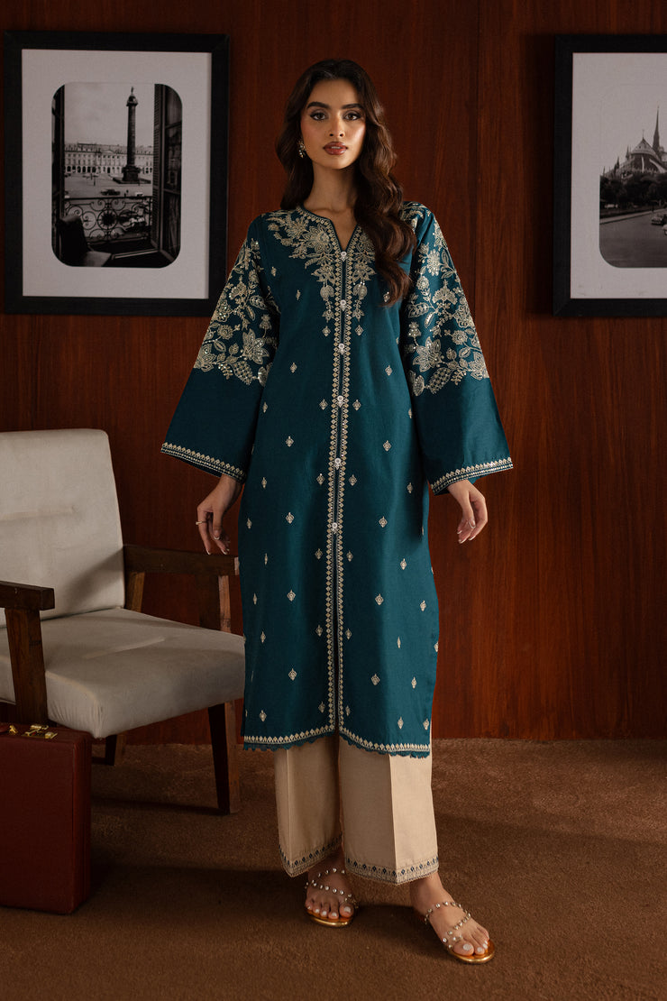 Coulson 2Pc - Embroidered Khaddar Dress