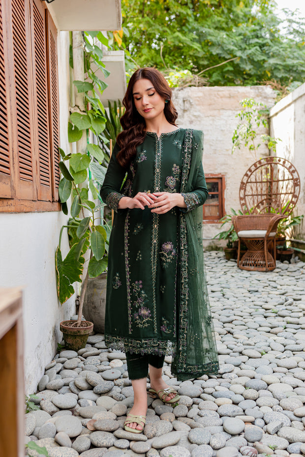 Maesha 3Pc - Embroidered Karandi Dress