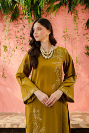 Meeray 2Pc - Embroidered Khaddar Dress