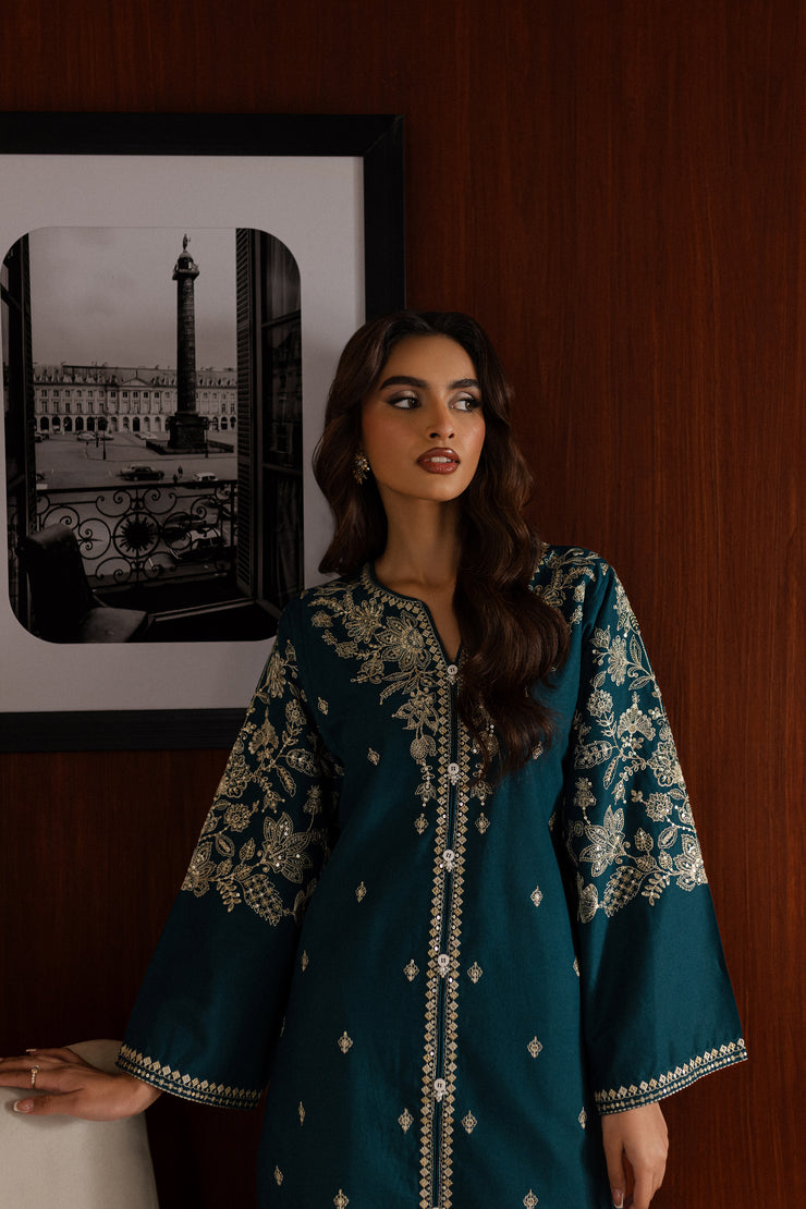 Coulson 2Pc - Embroidered Khaddar Dress