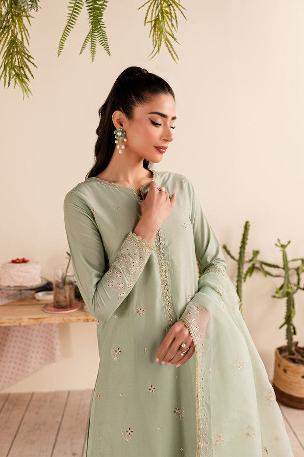 Gold Ice 3Pc - Embroidered Lawn Dress
