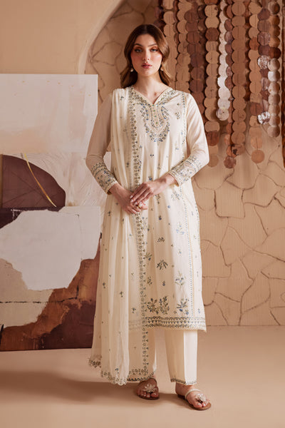 Jasmine 3Pc - Embroidered Lawn Dress