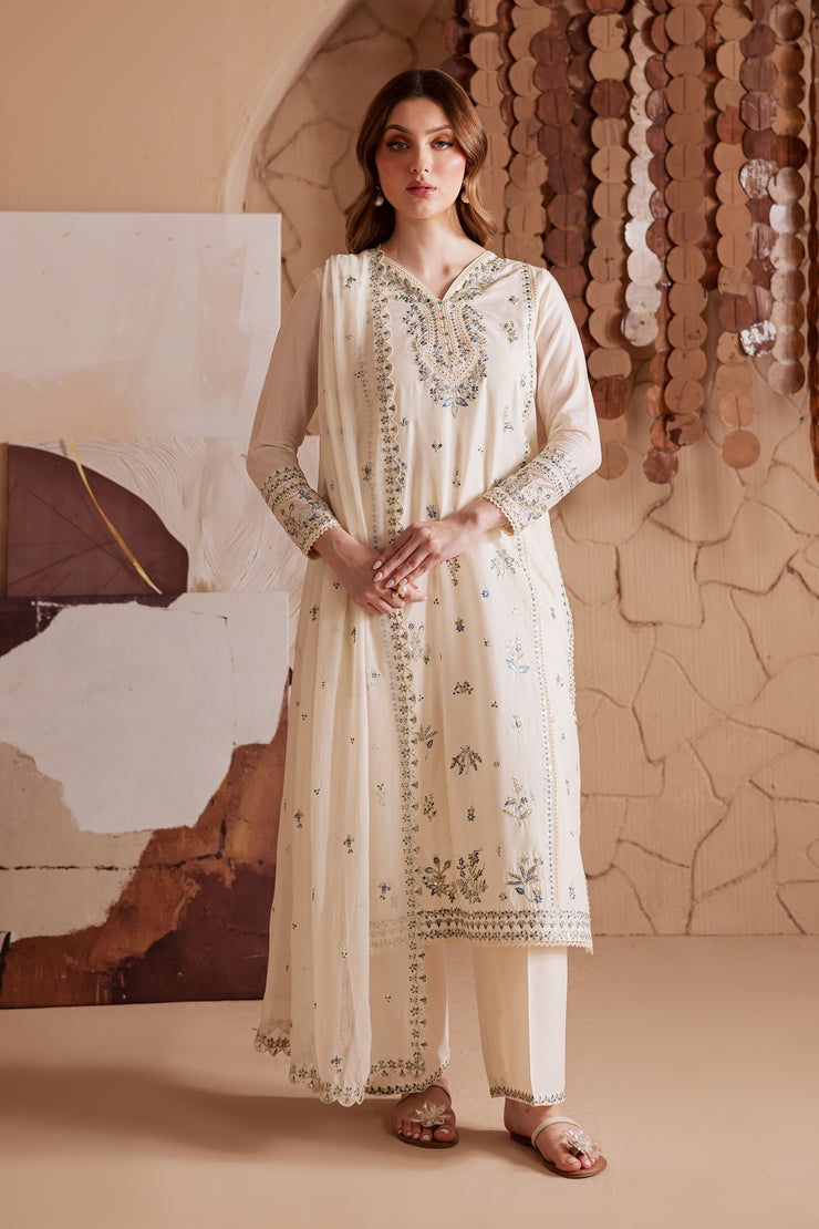 Jasmine 3Pc - Embroidered Lawn Dress