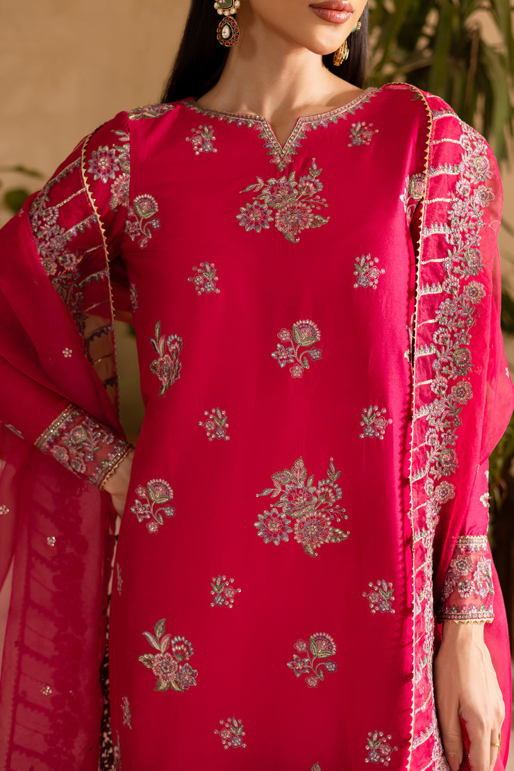Zinnia 3Pc - Embroidered Solid Dress